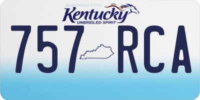 KY license plate 757RCA