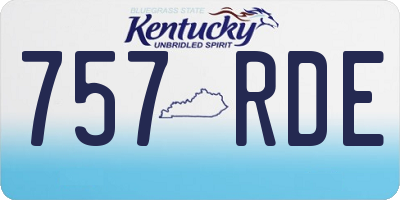 KY license plate 757RDE