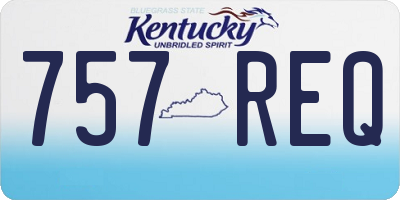 KY license plate 757REQ