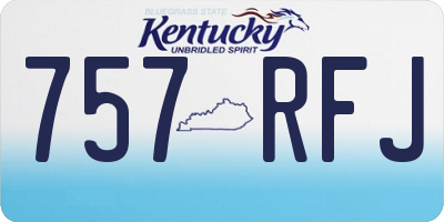 KY license plate 757RFJ