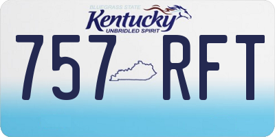 KY license plate 757RFT