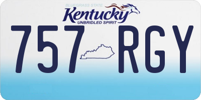 KY license plate 757RGY