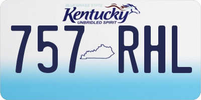 KY license plate 757RHL