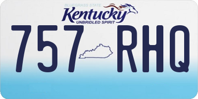 KY license plate 757RHQ