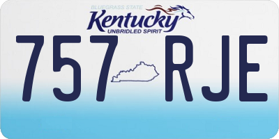 KY license plate 757RJE