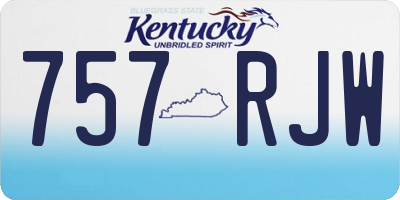 KY license plate 757RJW