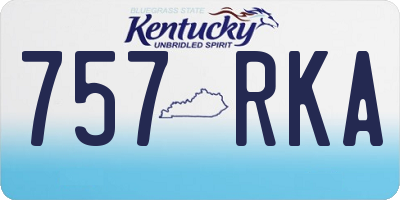 KY license plate 757RKA