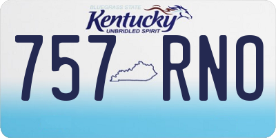 KY license plate 757RNO