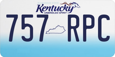 KY license plate 757RPC