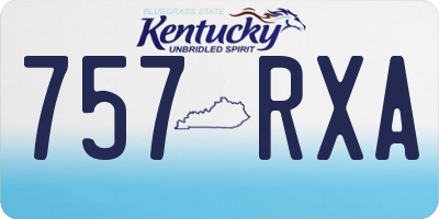 KY license plate 757RXA