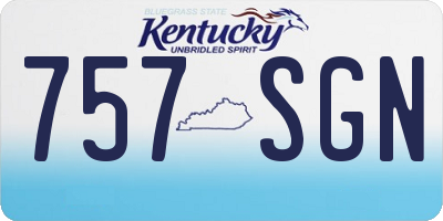 KY license plate 757SGN