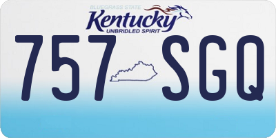 KY license plate 757SGQ