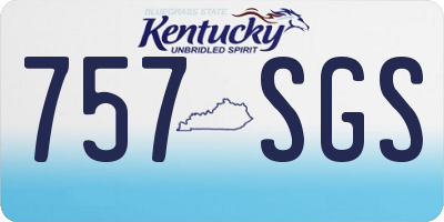 KY license plate 757SGS