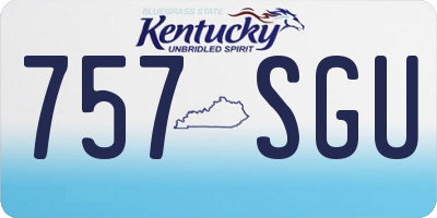 KY license plate 757SGU