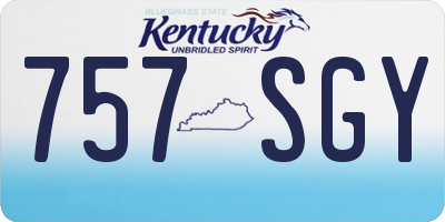 KY license plate 757SGY