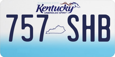 KY license plate 757SHB