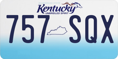 KY license plate 757SQX