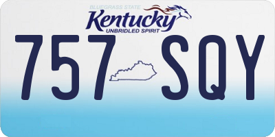KY license plate 757SQY