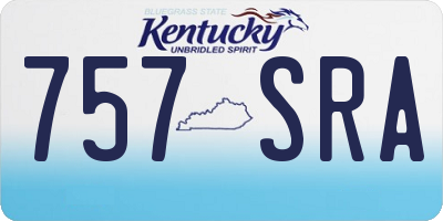 KY license plate 757SRA