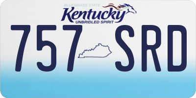 KY license plate 757SRD