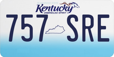 KY license plate 757SRE