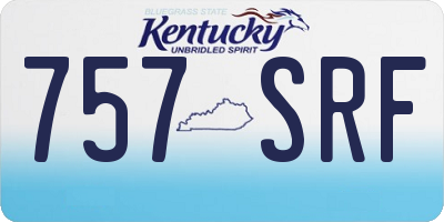 KY license plate 757SRF