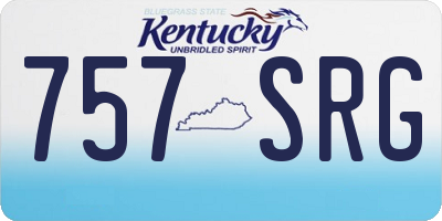 KY license plate 757SRG