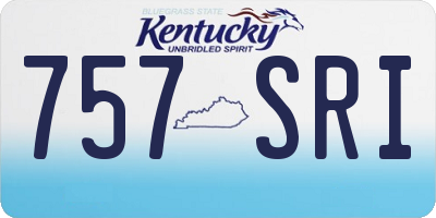 KY license plate 757SRI