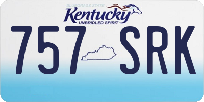 KY license plate 757SRK
