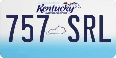 KY license plate 757SRL