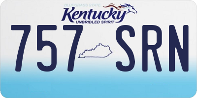 KY license plate 757SRN