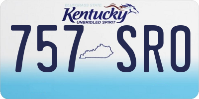 KY license plate 757SRO