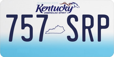 KY license plate 757SRP