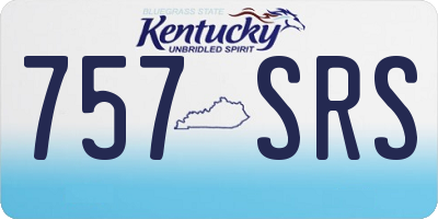 KY license plate 757SRS