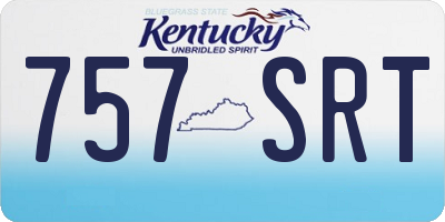 KY license plate 757SRT