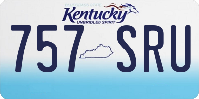KY license plate 757SRU