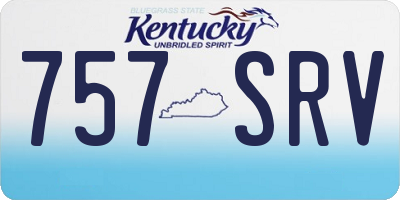 KY license plate 757SRV