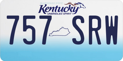 KY license plate 757SRW