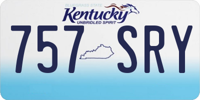KY license plate 757SRY