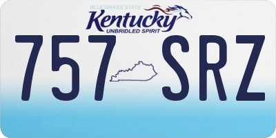 KY license plate 757SRZ