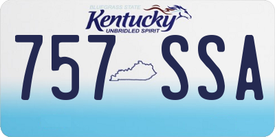 KY license plate 757SSA