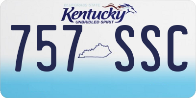 KY license plate 757SSC