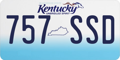 KY license plate 757SSD