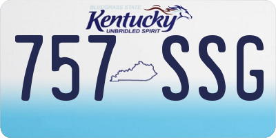 KY license plate 757SSG