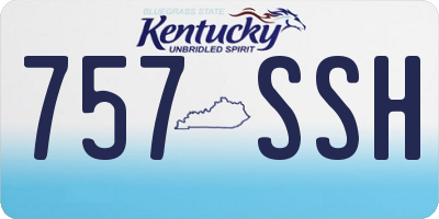 KY license plate 757SSH