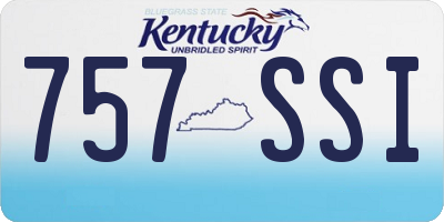 KY license plate 757SSI
