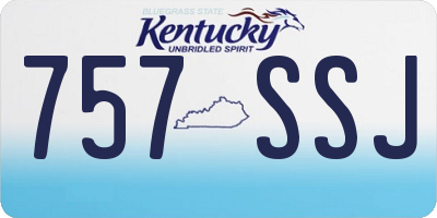 KY license plate 757SSJ