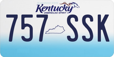 KY license plate 757SSK