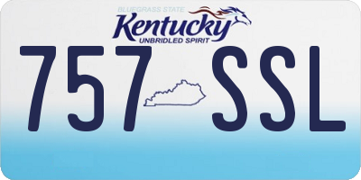 KY license plate 757SSL