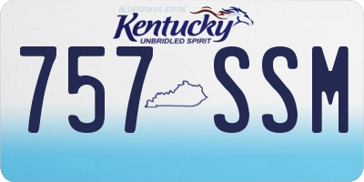 KY license plate 757SSM